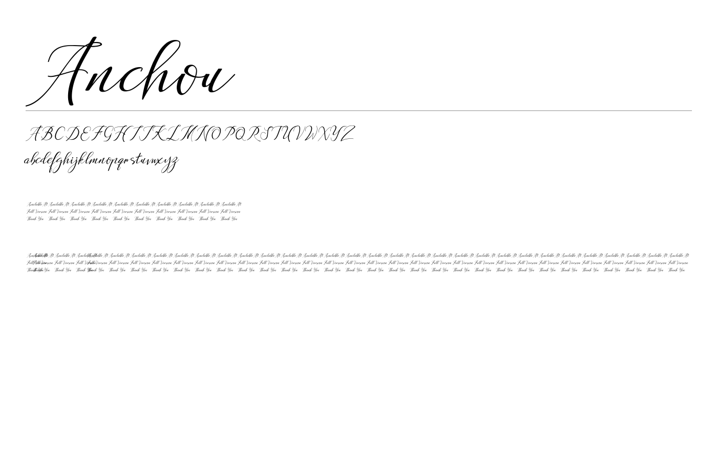 Anchou Font preview
