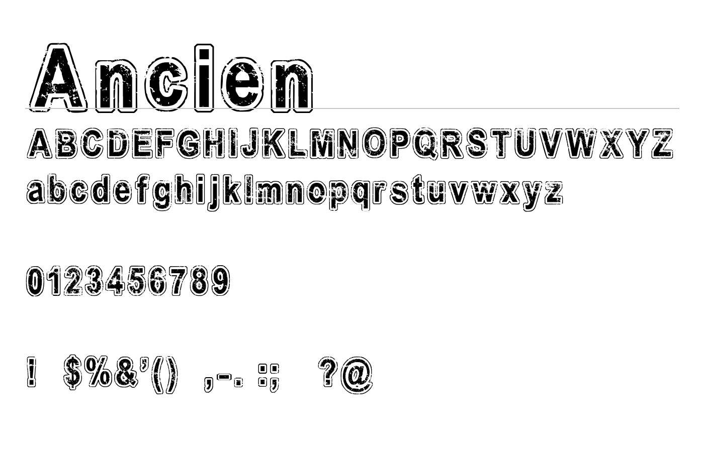 Ancien Font preview
