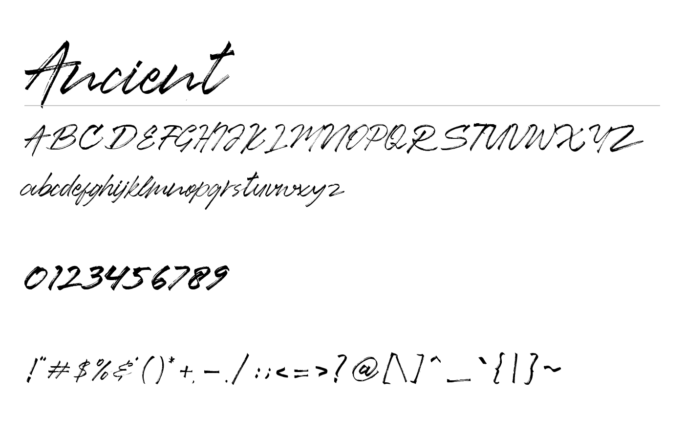 Ancient Font preview