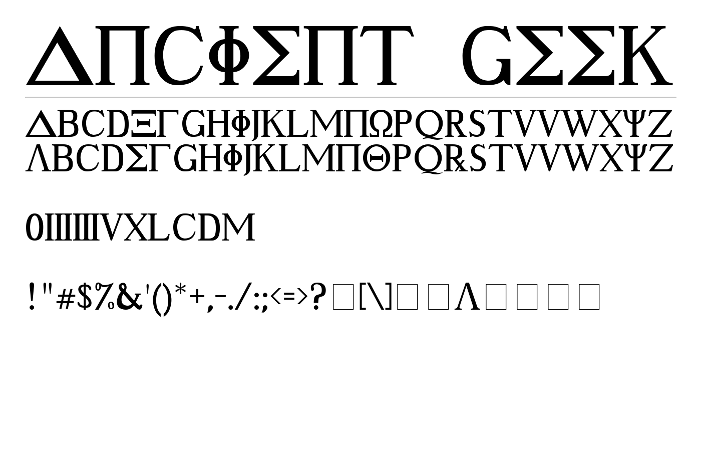 Ancient Geek Font preview