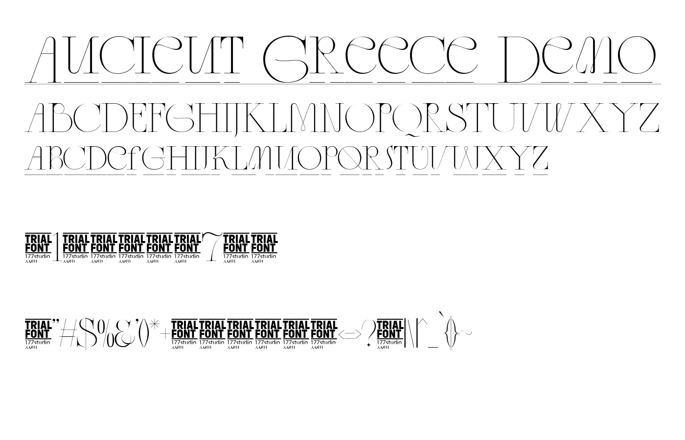 Ancient Greece Demo Font preview