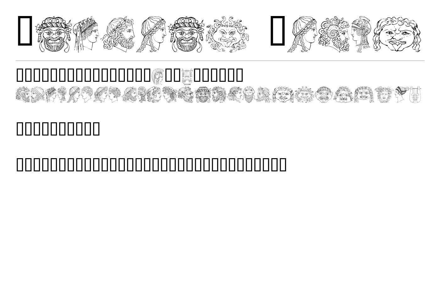 Ancient Heads Font preview