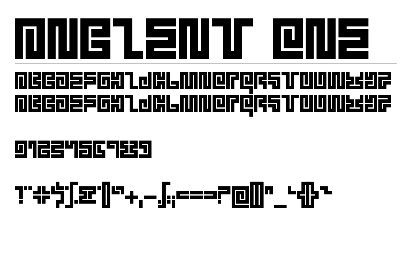 Ancient One Font preview