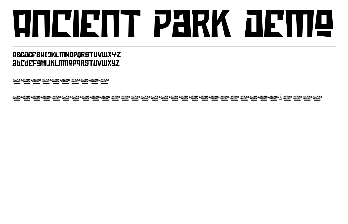 Ancient Park Demo Font preview