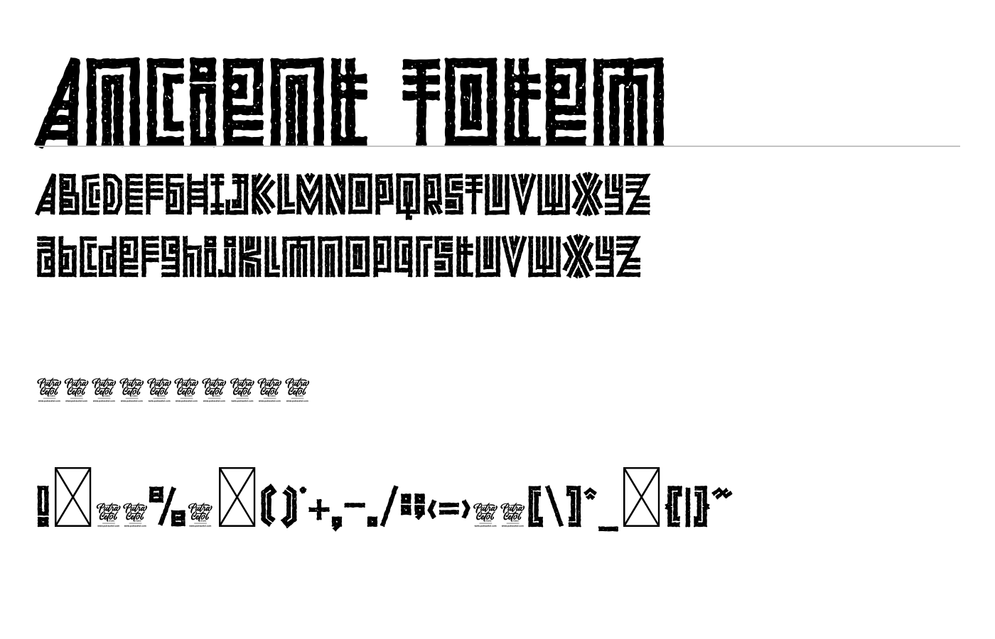 Ancient Totem Font preview