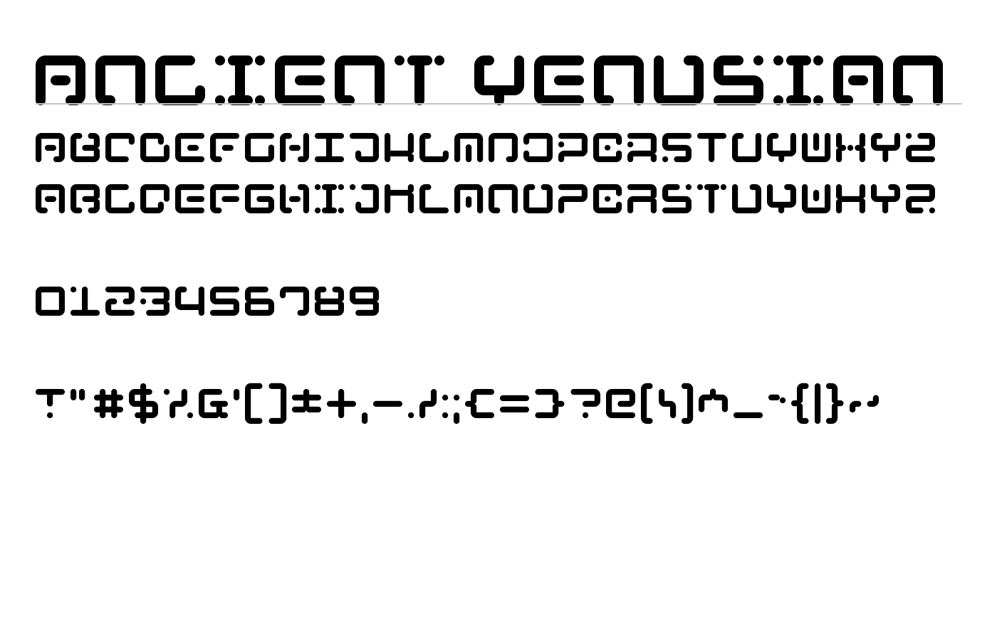 Ancient Venusian Font preview