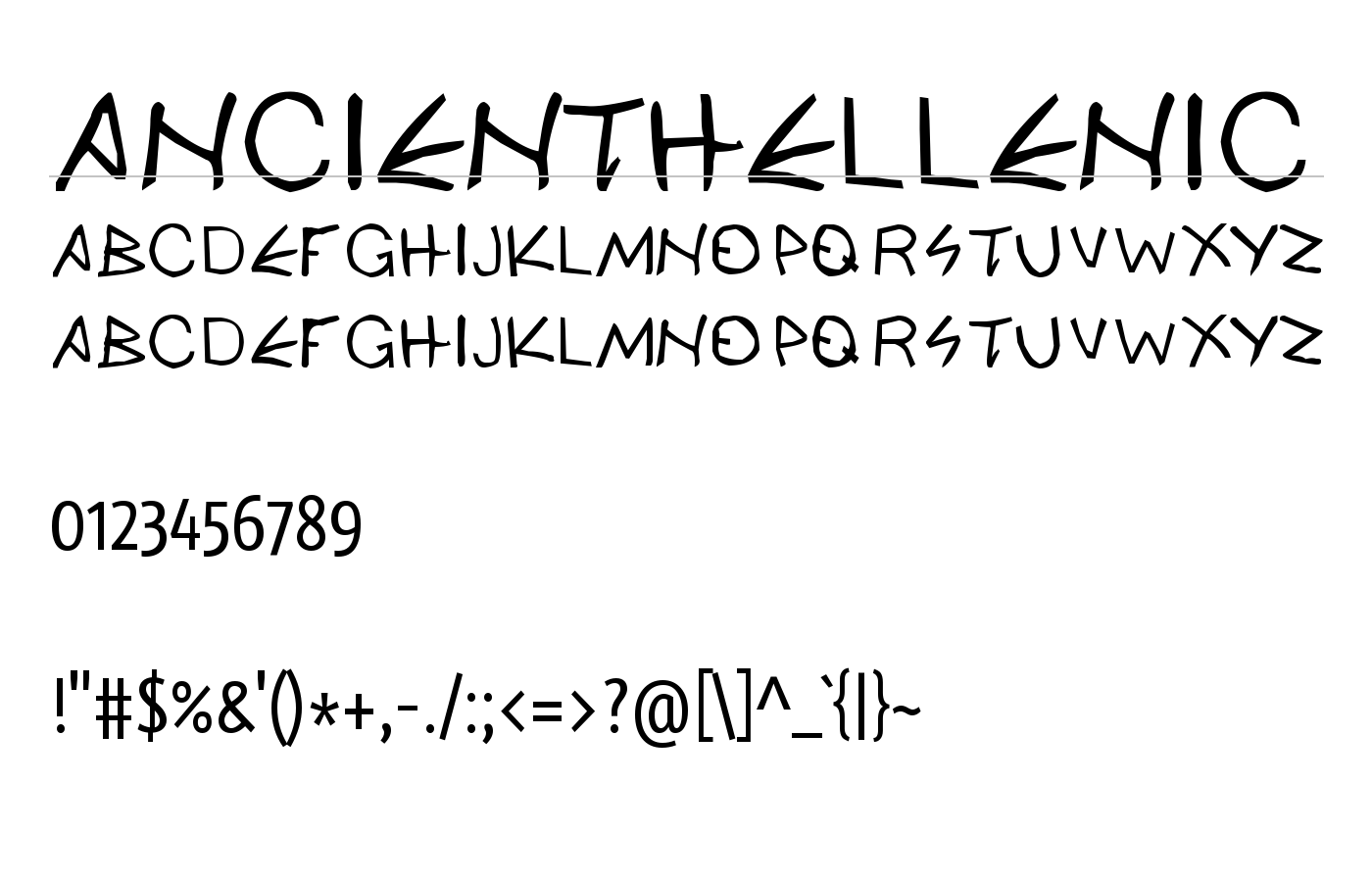 ancientHellenic Font preview