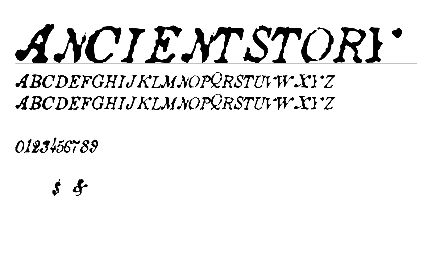 AncientStory Font preview