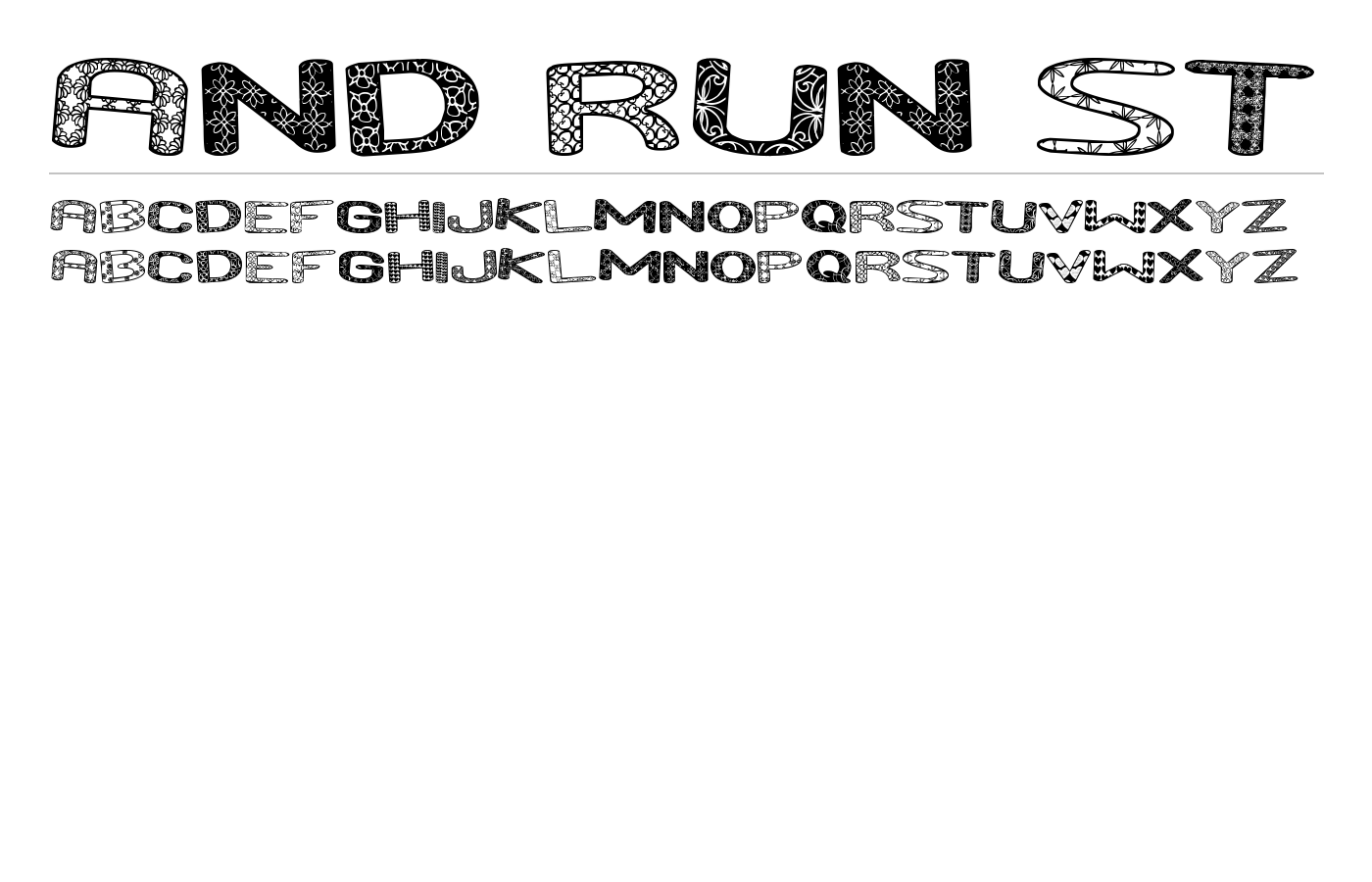 And Run St Font preview