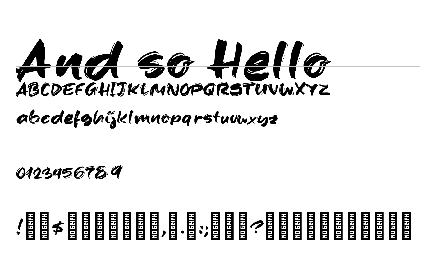 And so Hello Font preview