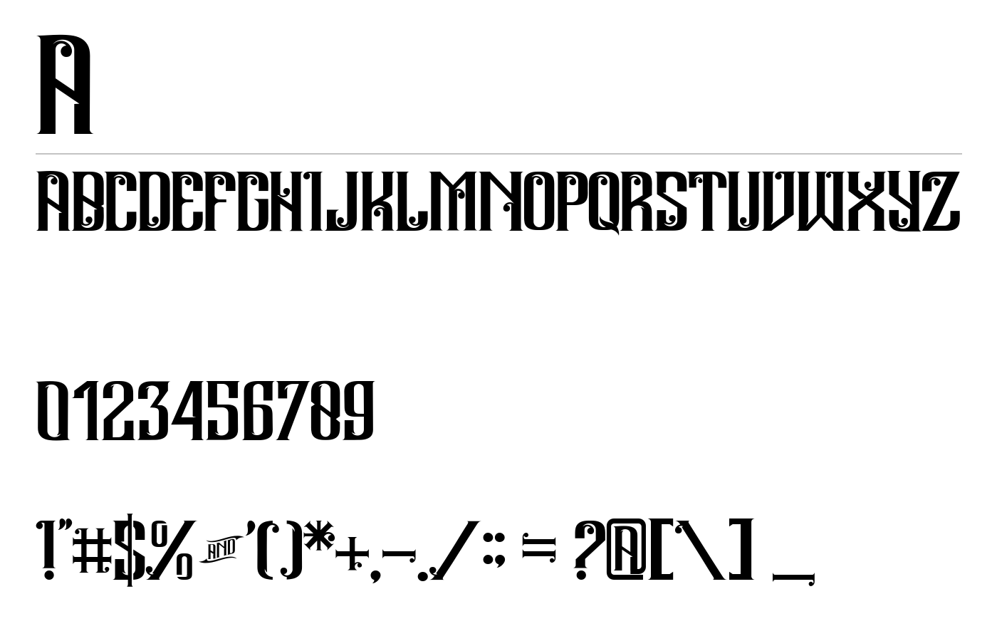 Andalas Font preview