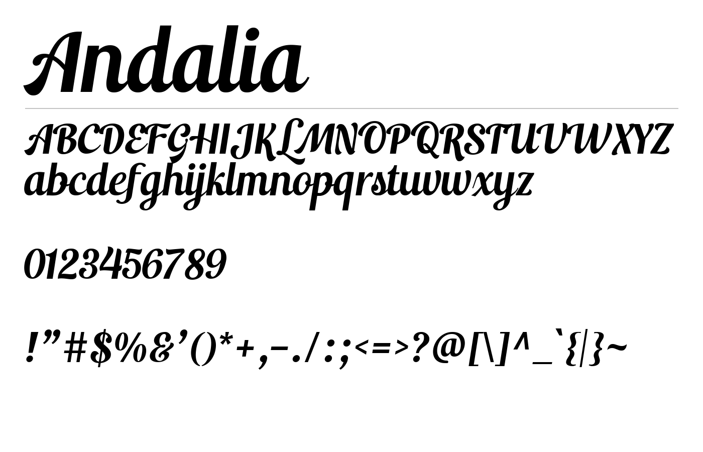 Andalia Font preview