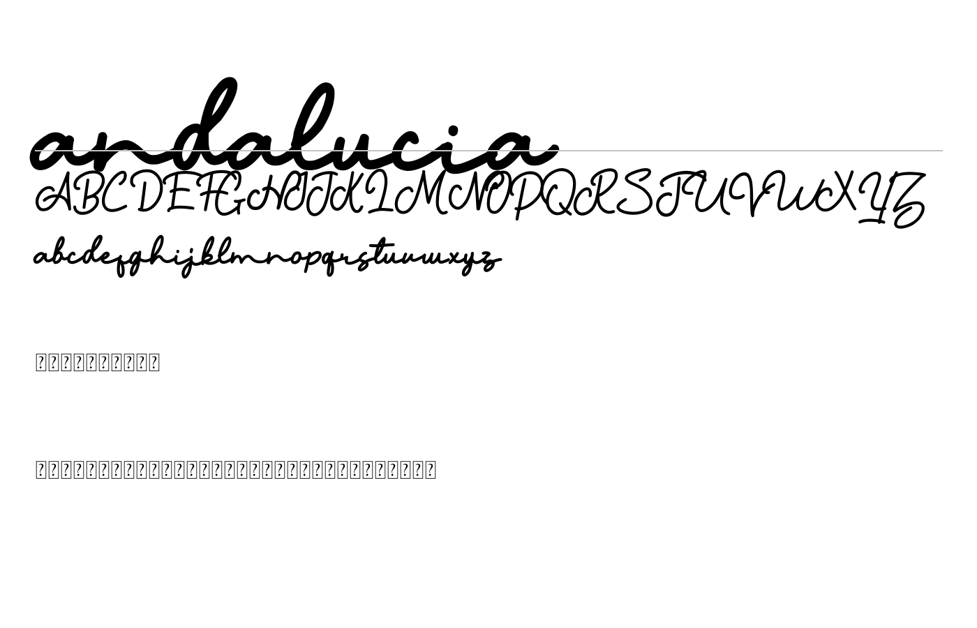 andalucia Font preview