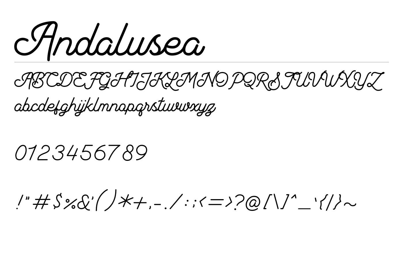 Andalusea Font preview