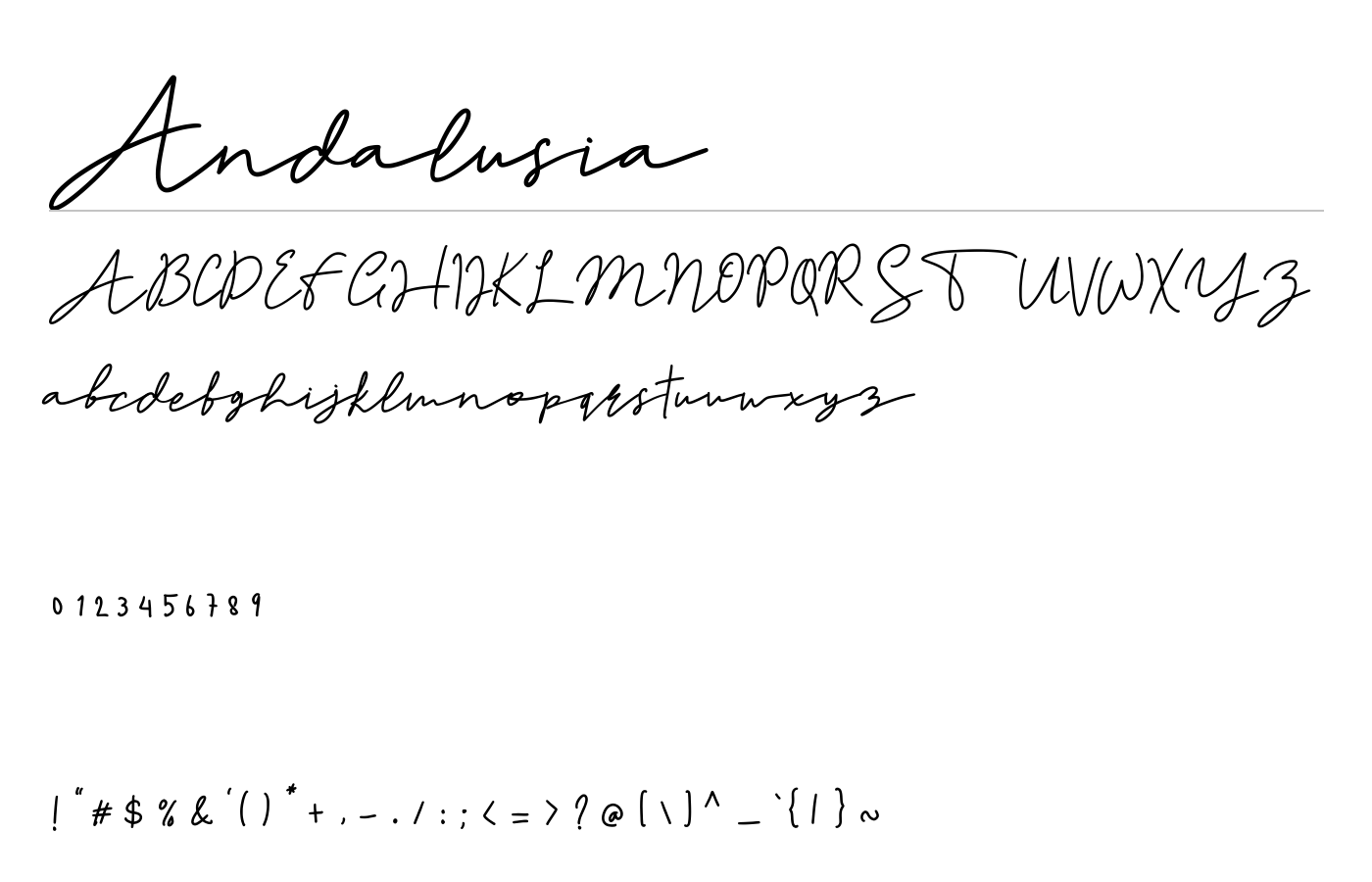 Andalusia Font preview