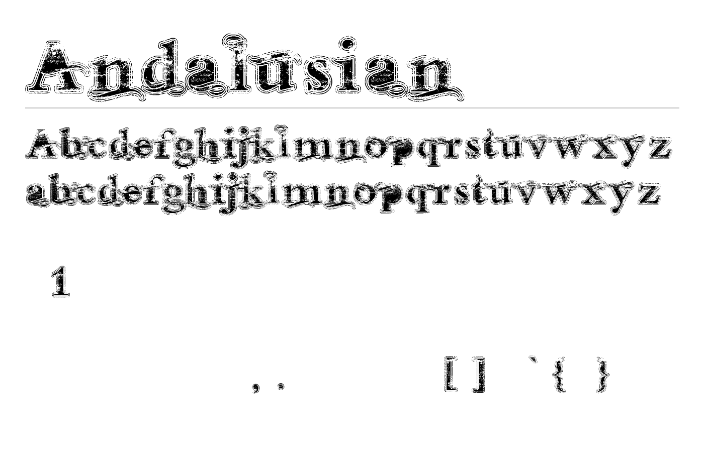 Andalusian Font preview