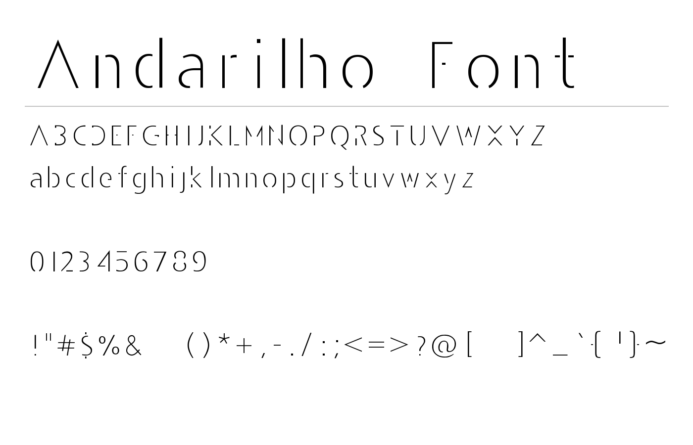 Andarilho Font preview