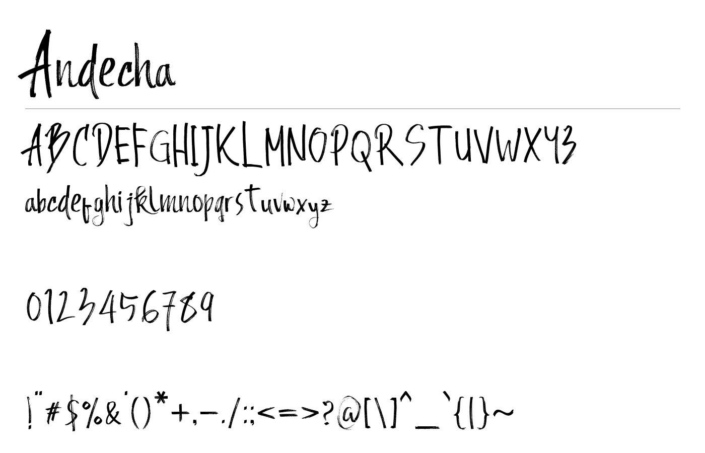 Andecha Font preview