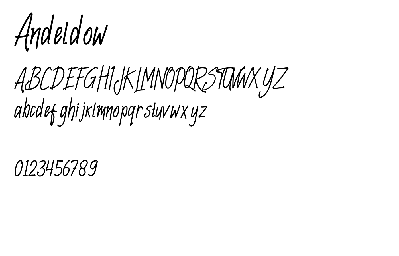 Andeldow Font preview