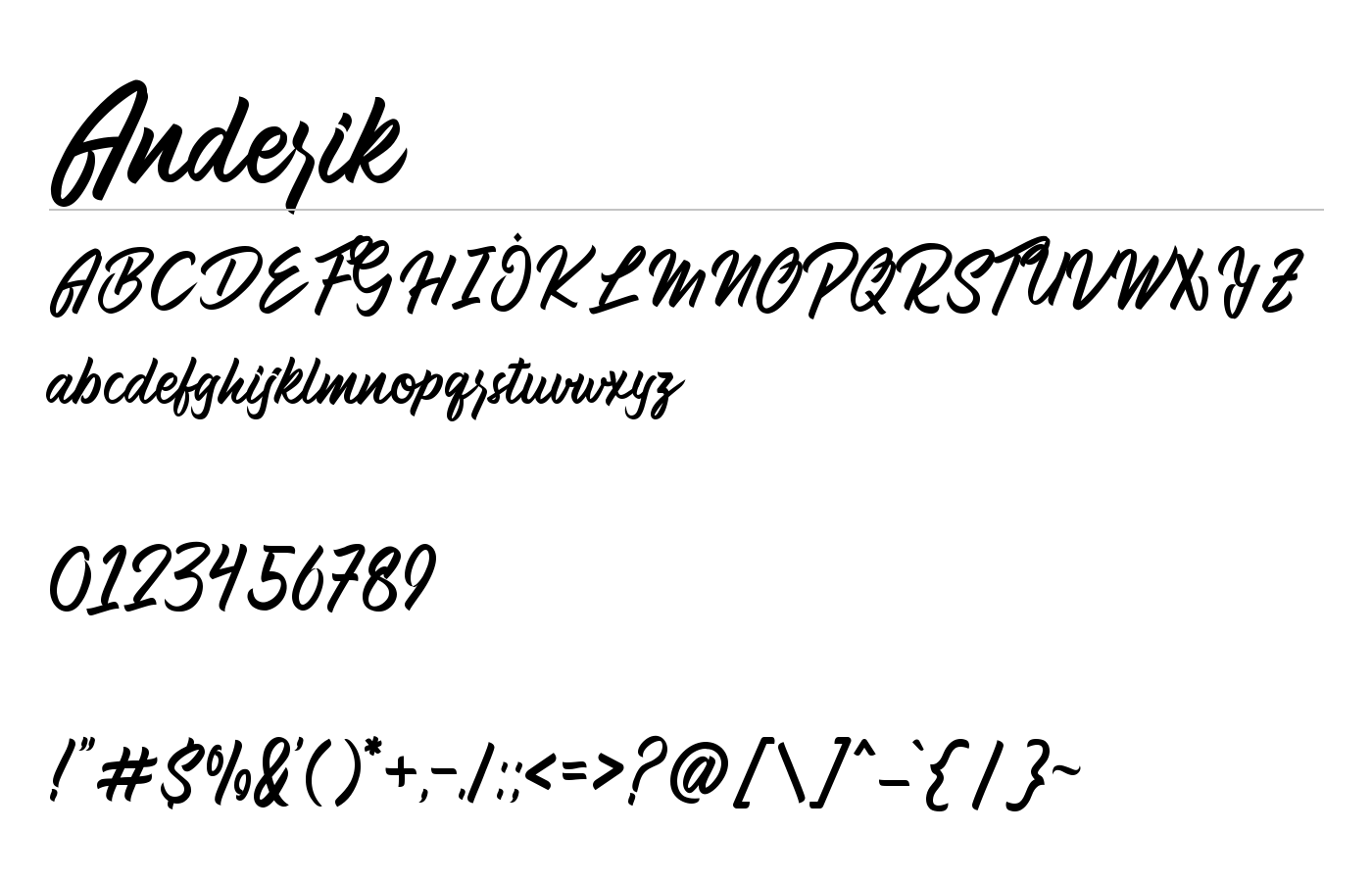 Anderik Font preview
