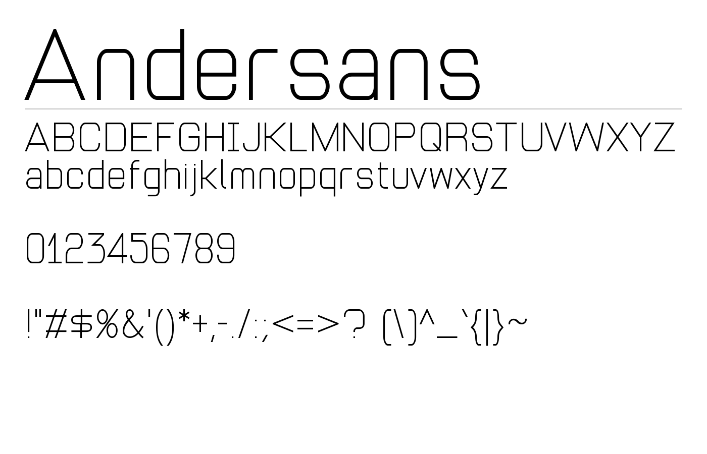 Andersans Font preview