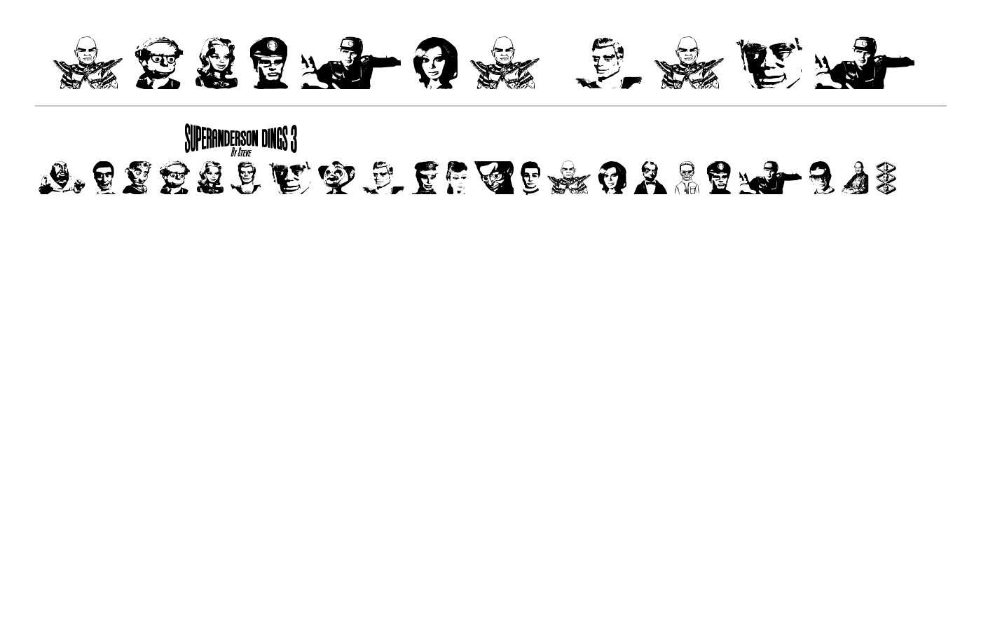 Anderson Dings 3 Font preview