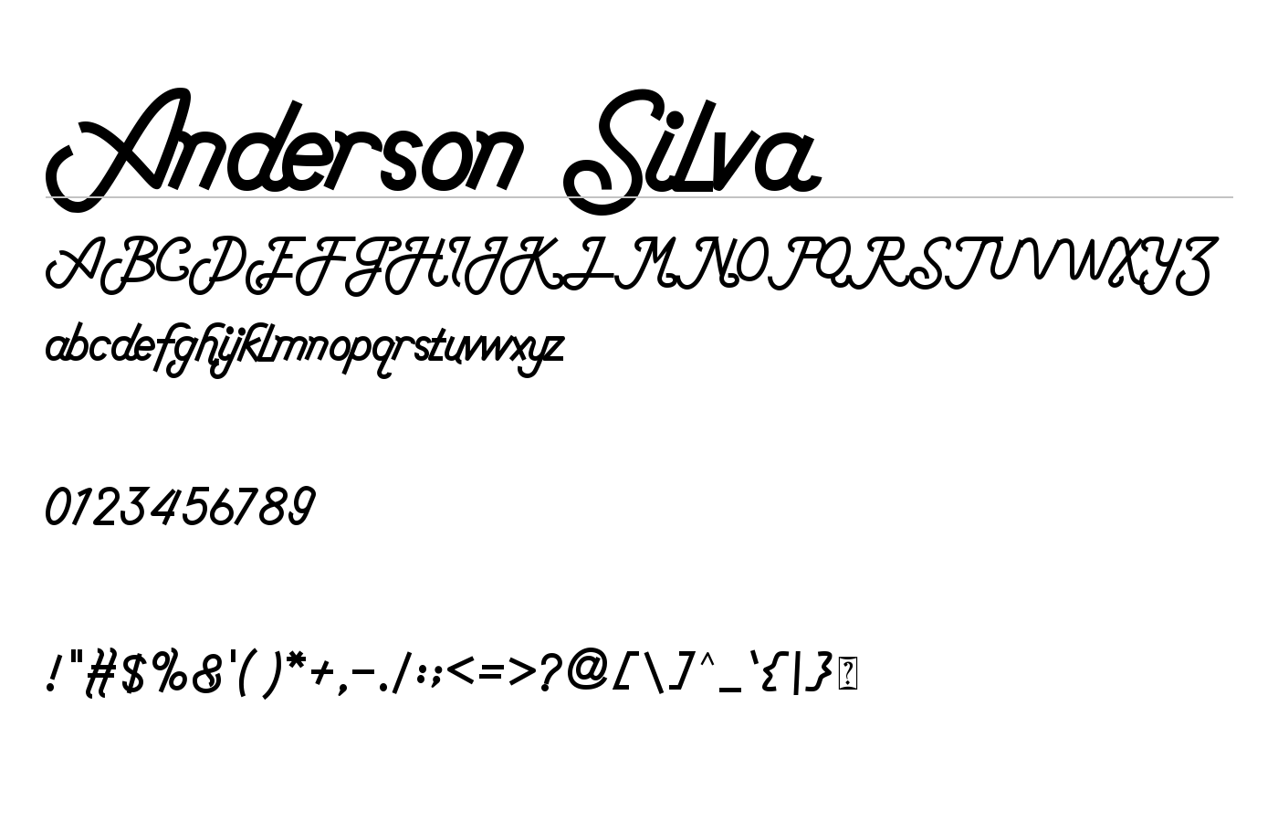 Anderson Silva Font preview