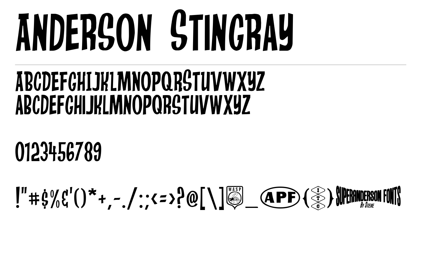 Anderson Stingray Font preview