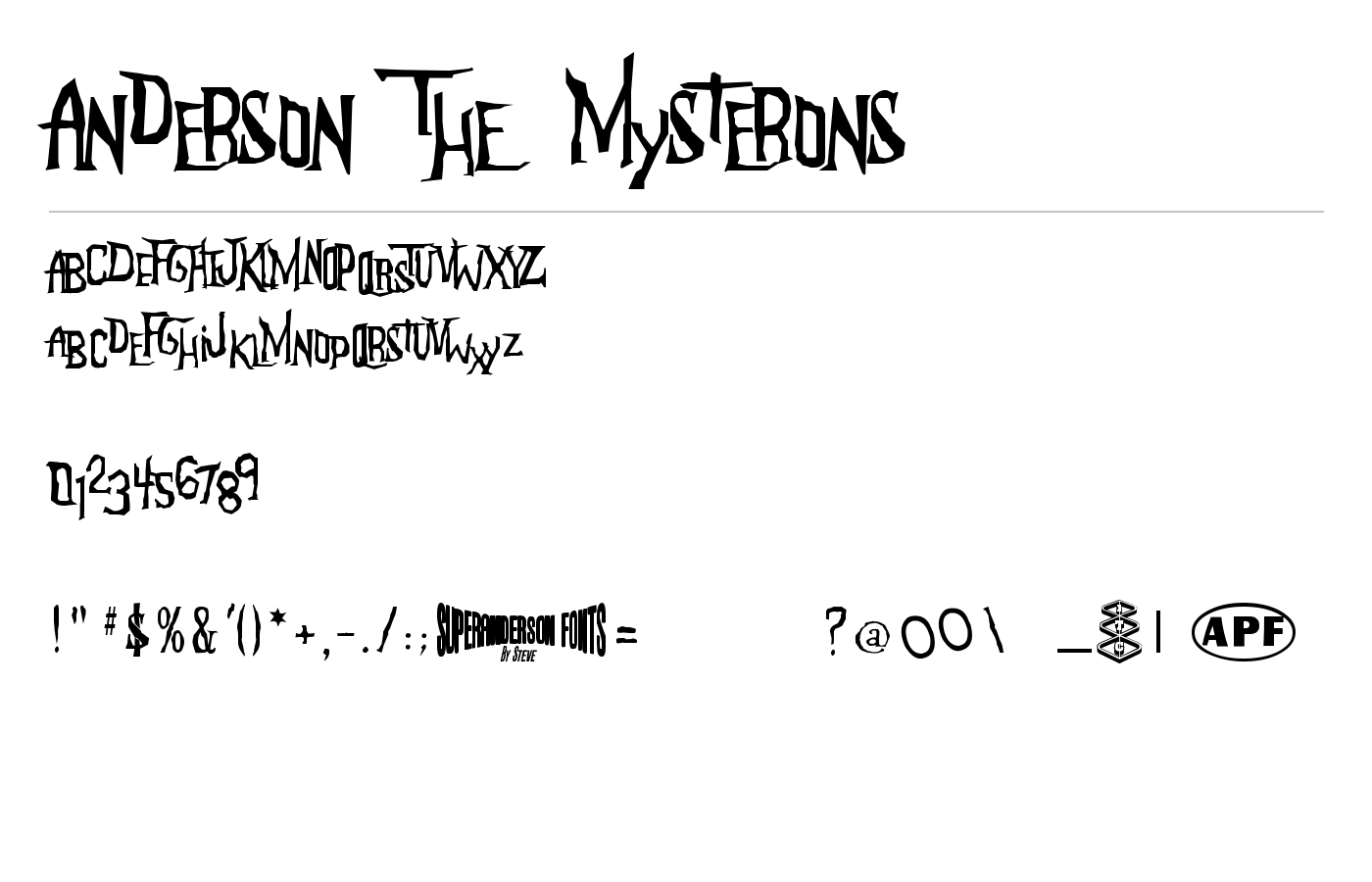 Anderson Family Font preview