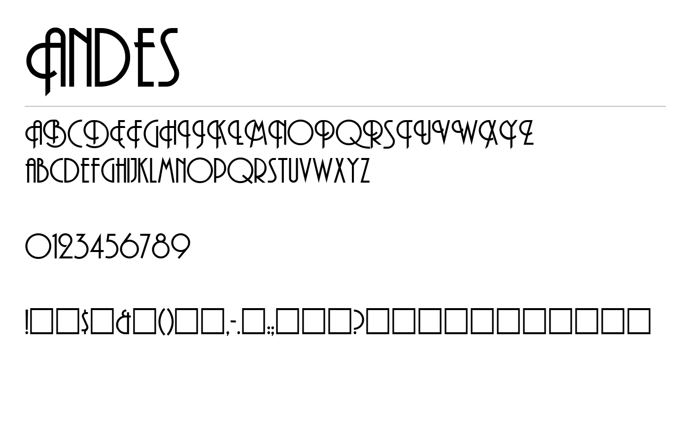 Andes Font preview
