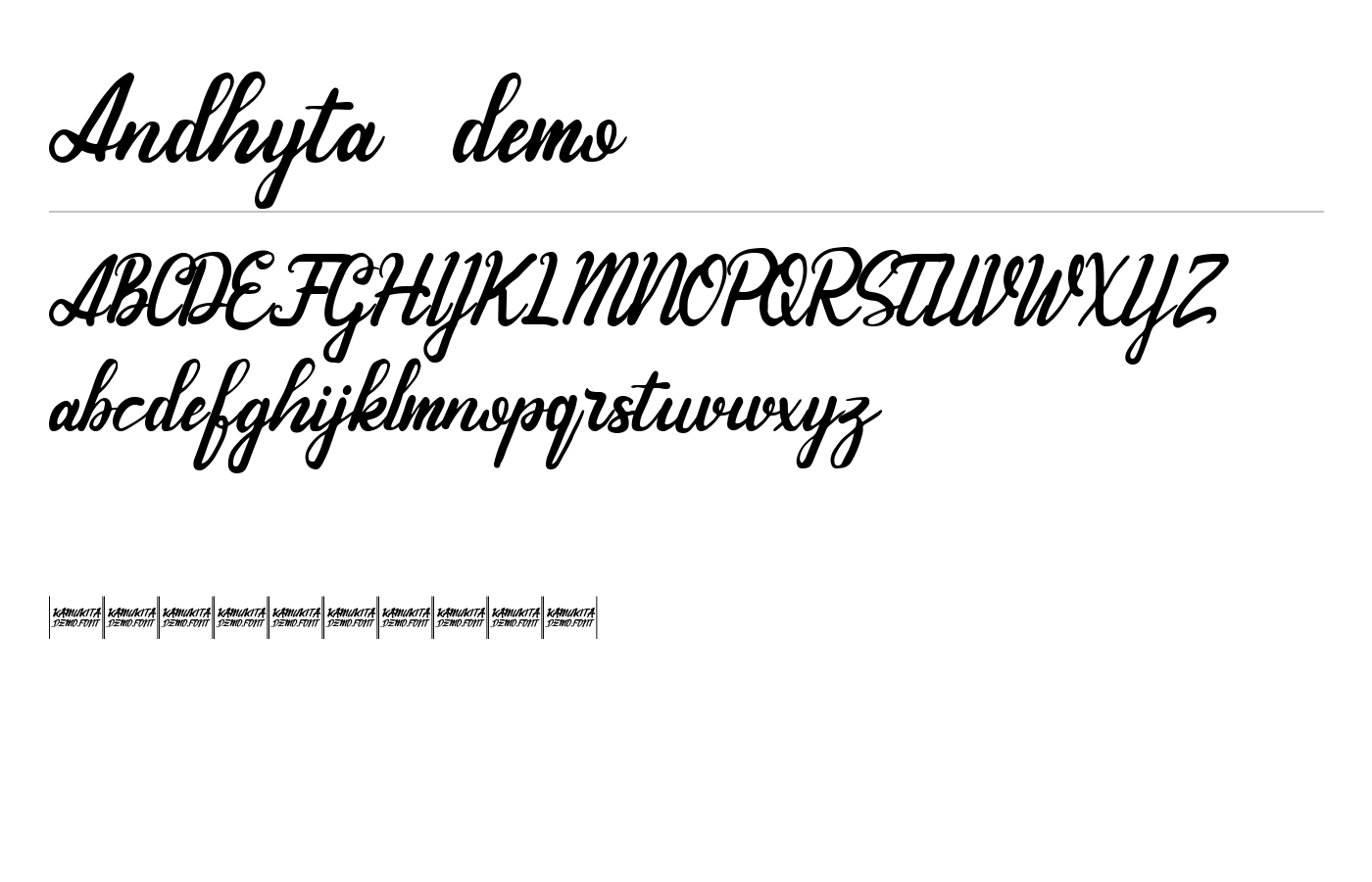Andhyta (demo) Font preview