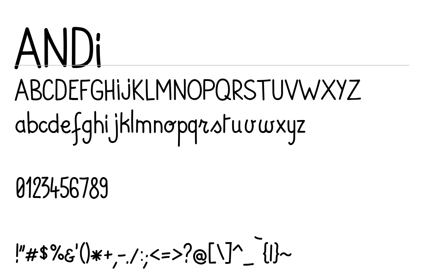 ANDi Font preview