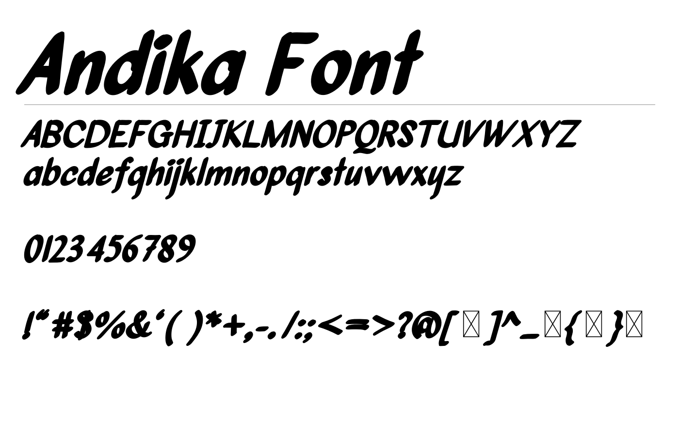Andika Font preview
