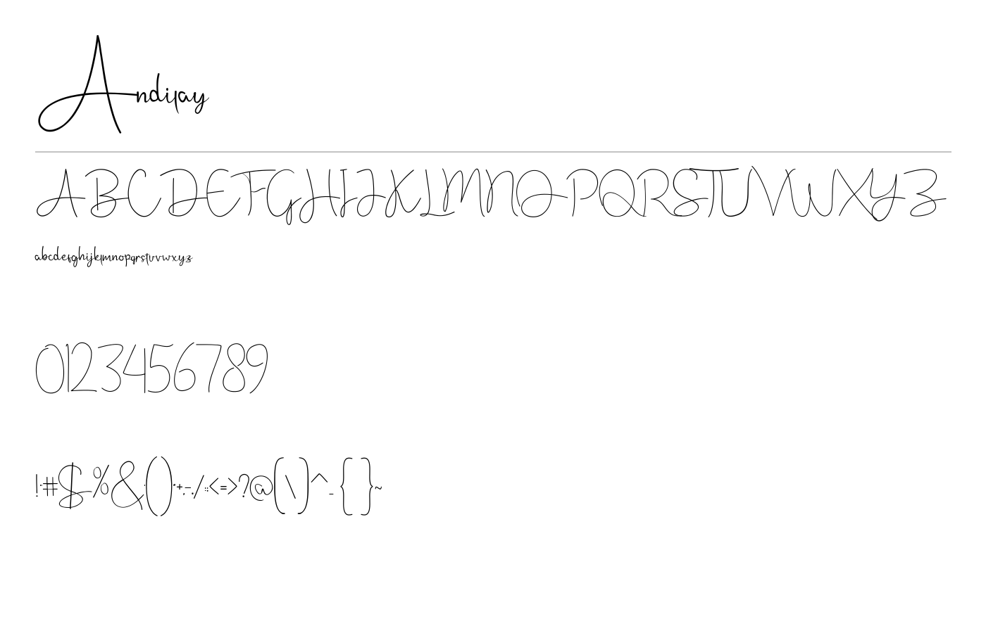 Andilay Font preview
