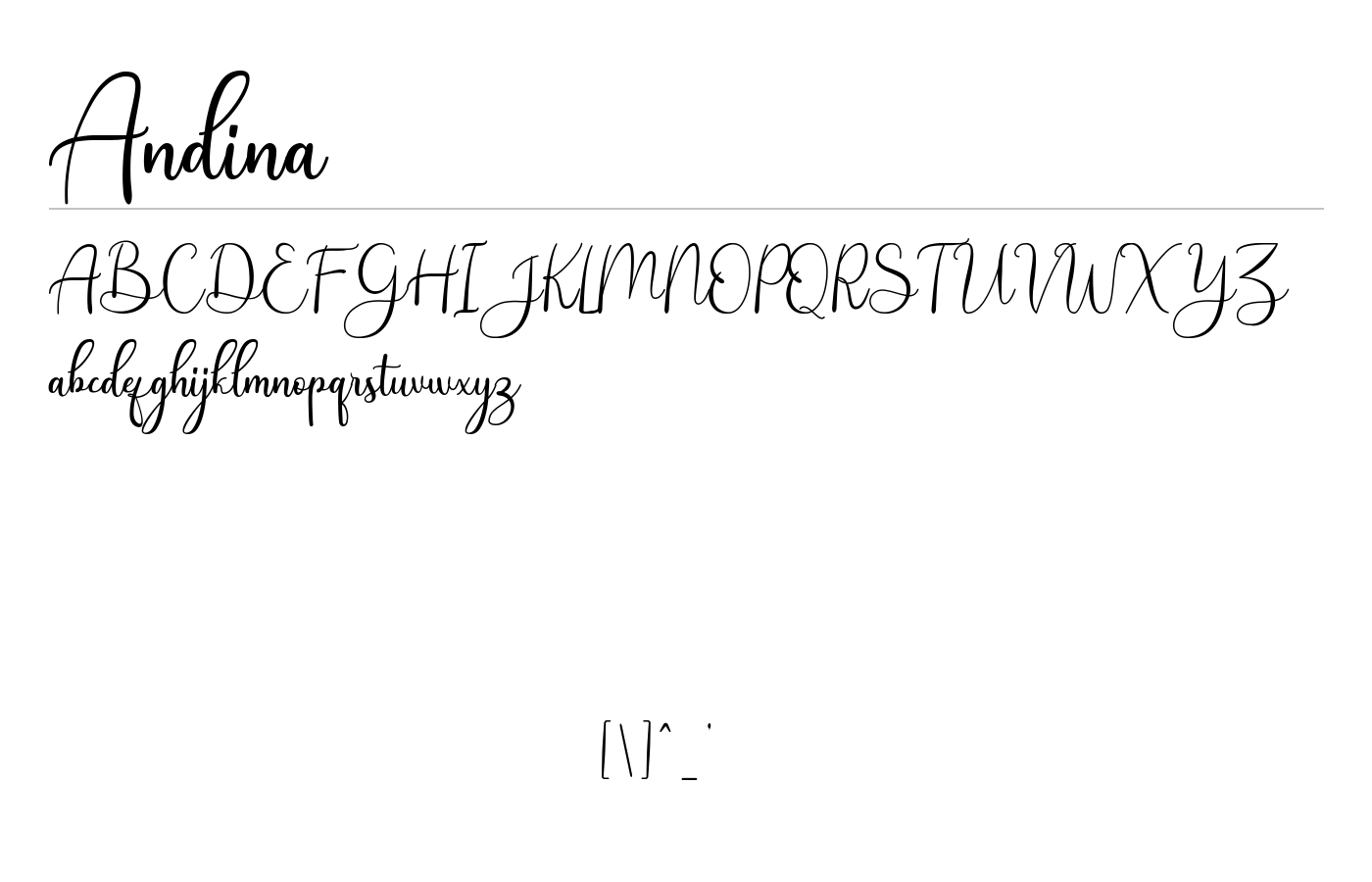 Andina Font preview