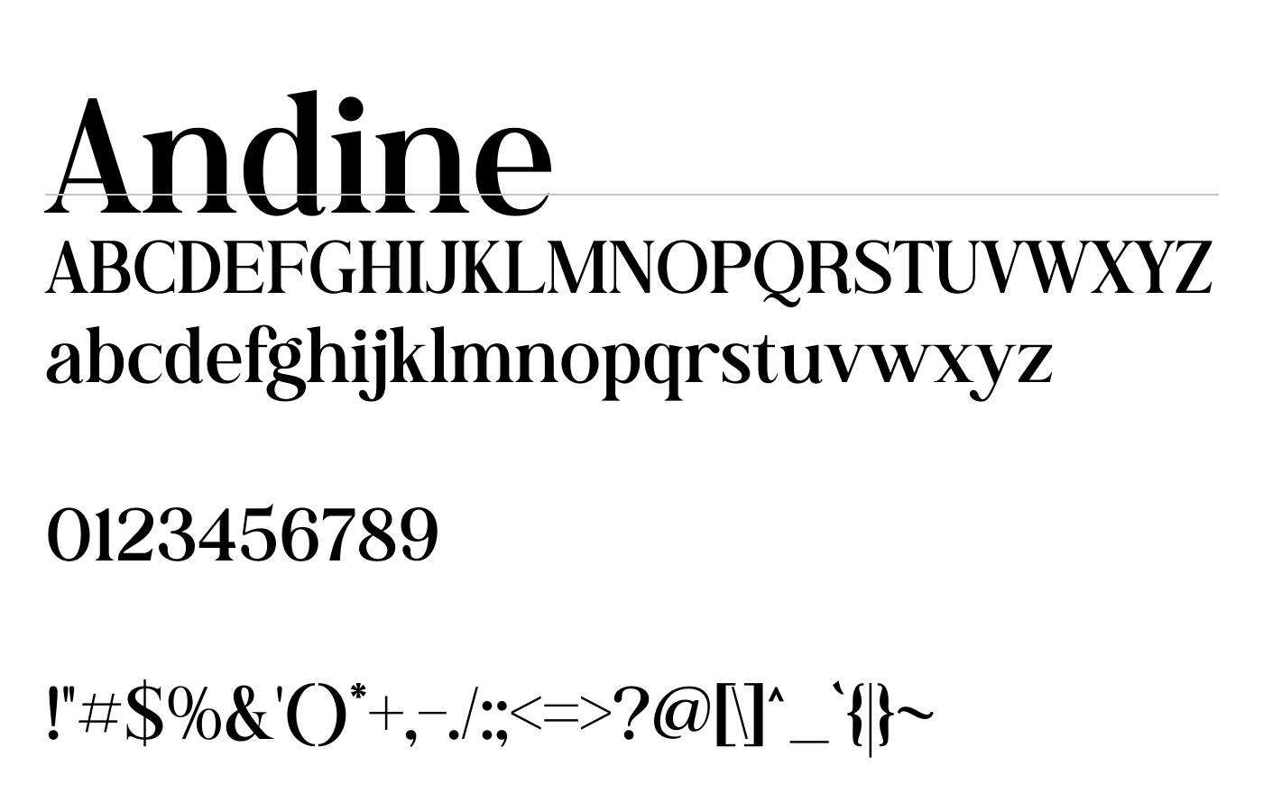 Andine Font preview