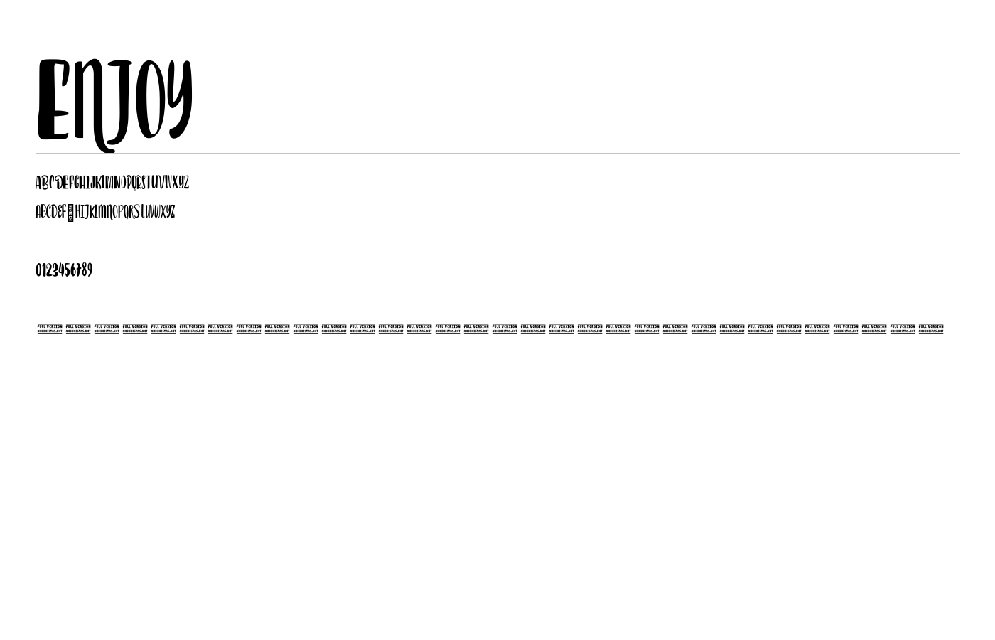Enjoy Font preview