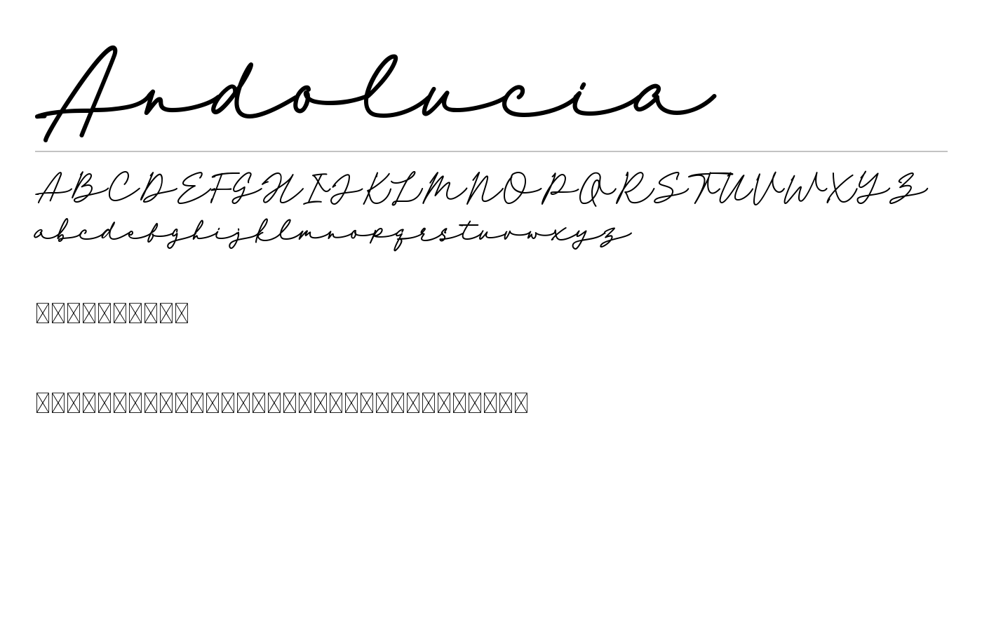 Andolucia Font preview
