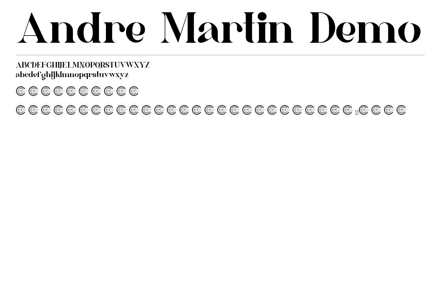 Andre Martin Demo Font preview