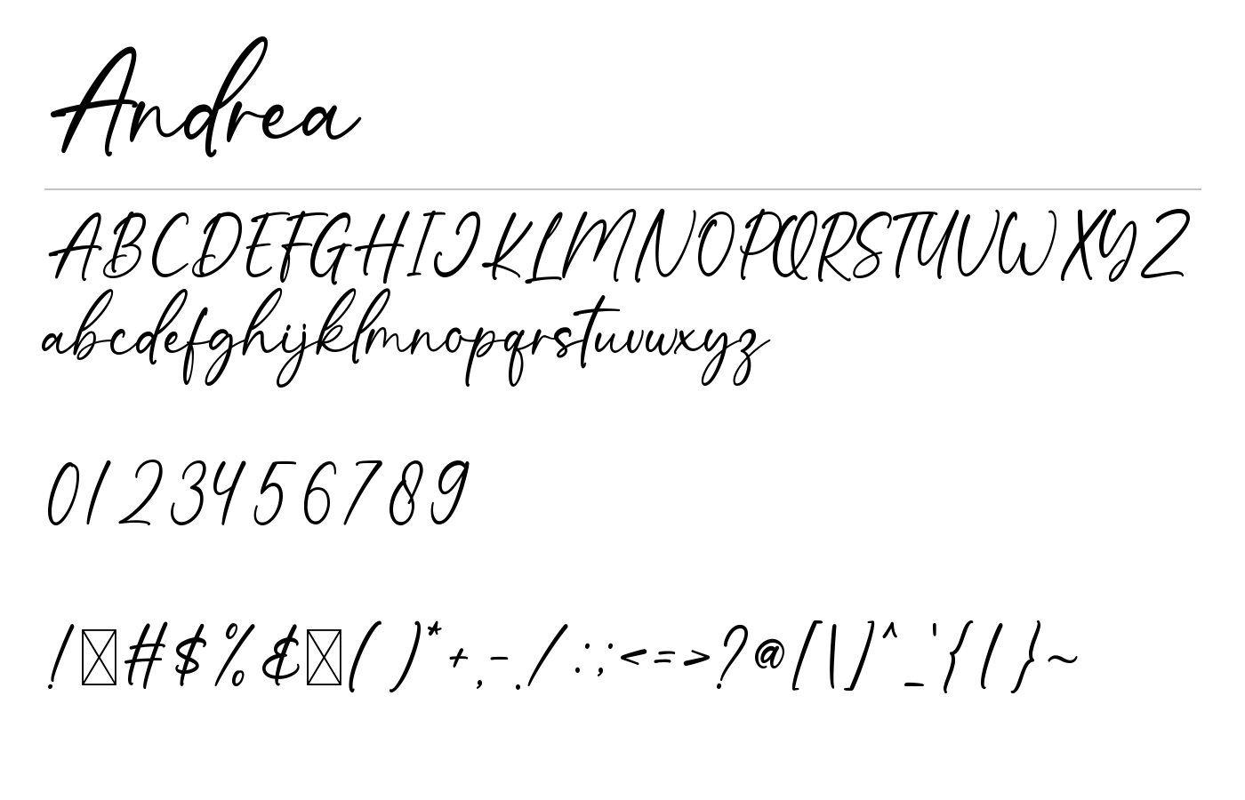 Andrea Font preview