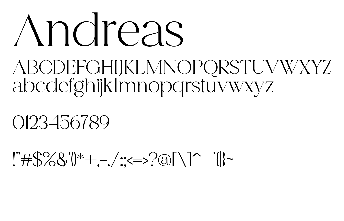 Andreas Font preview
