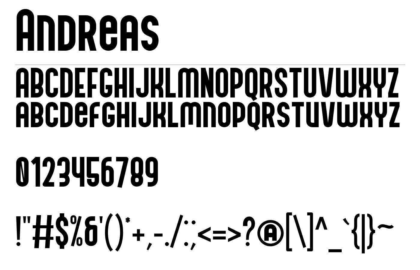 Andreas Font preview
