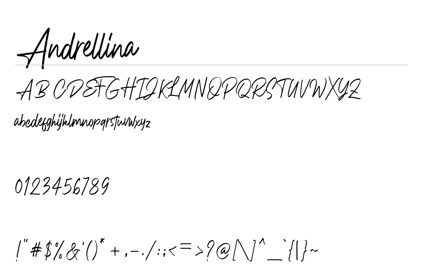 Andrellina Font preview