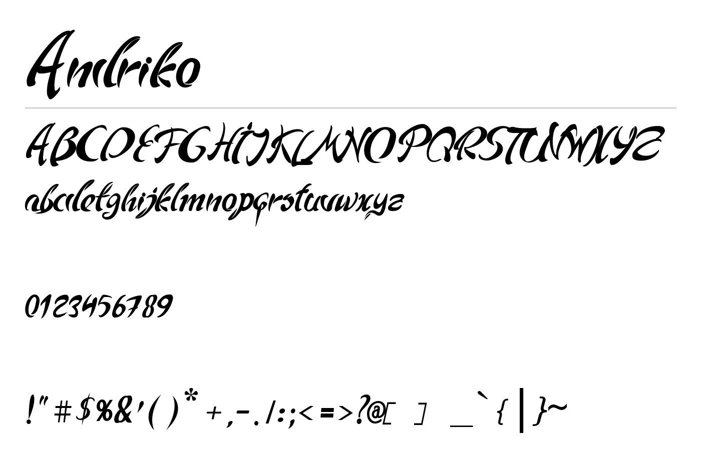 Andriko Font preview