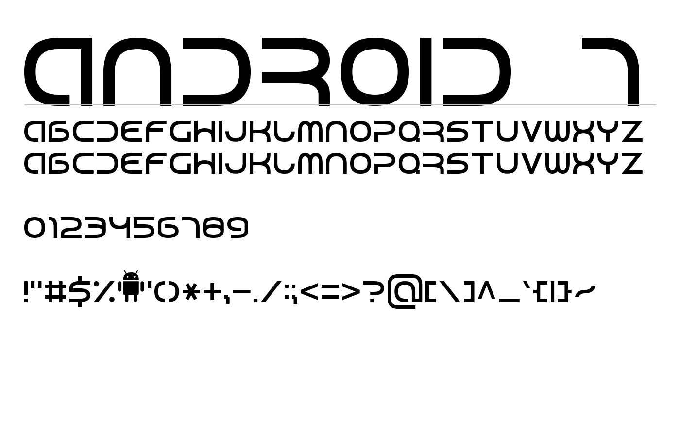 Android 7 Font preview