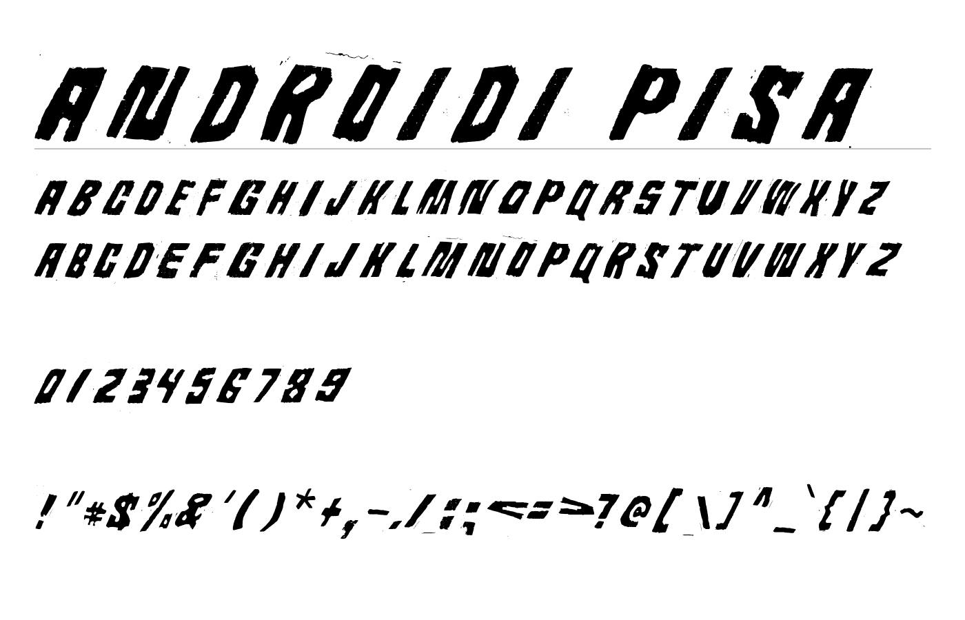 Androidi Pisa Font preview