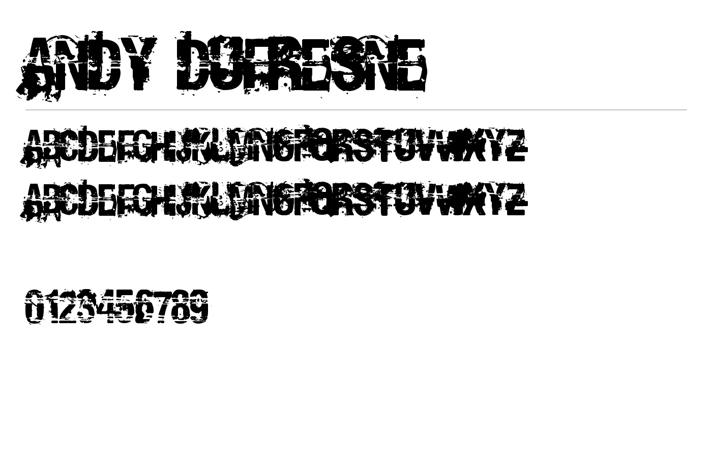Andy Dufresne Font preview