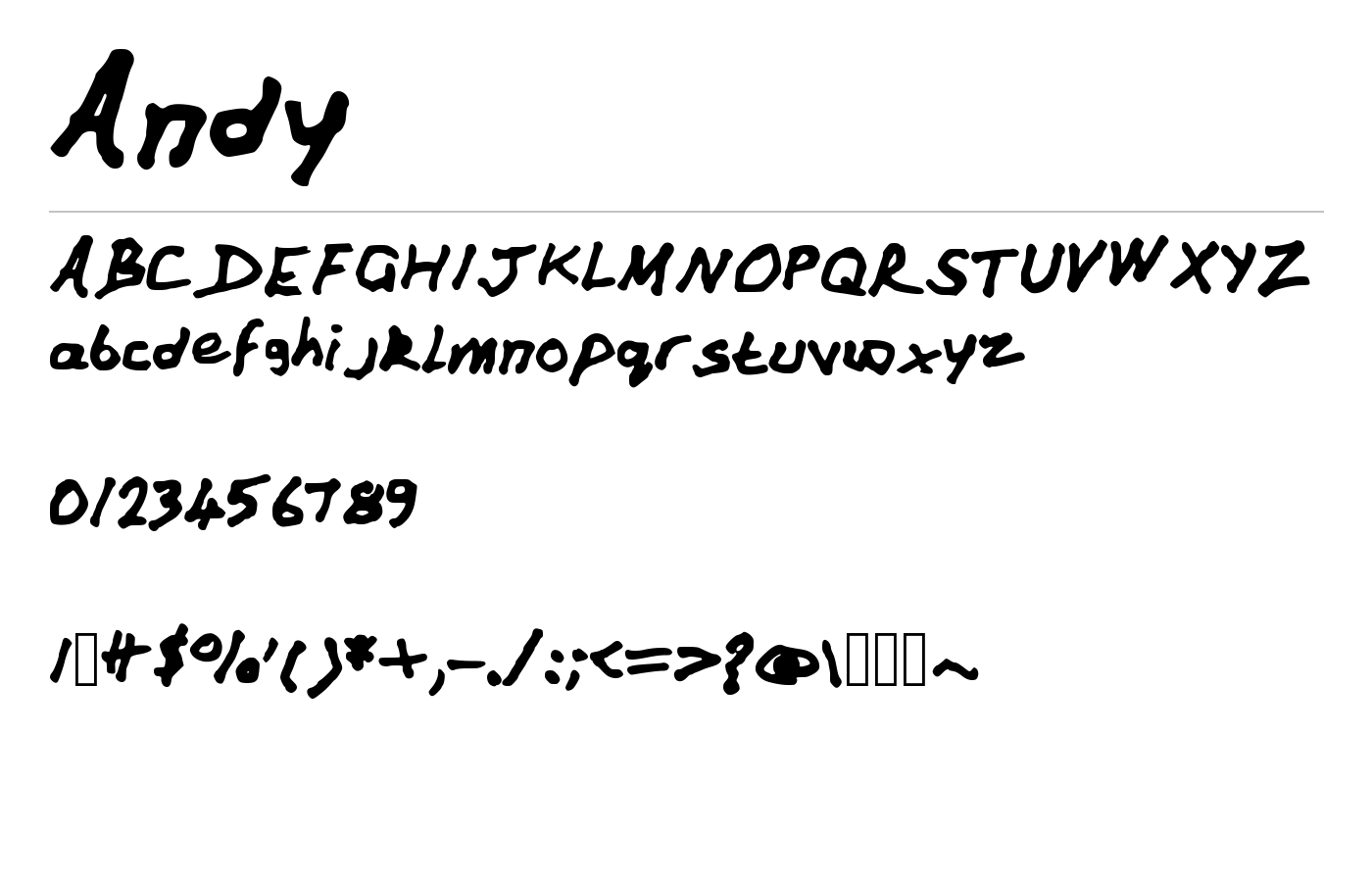 Andy Font preview