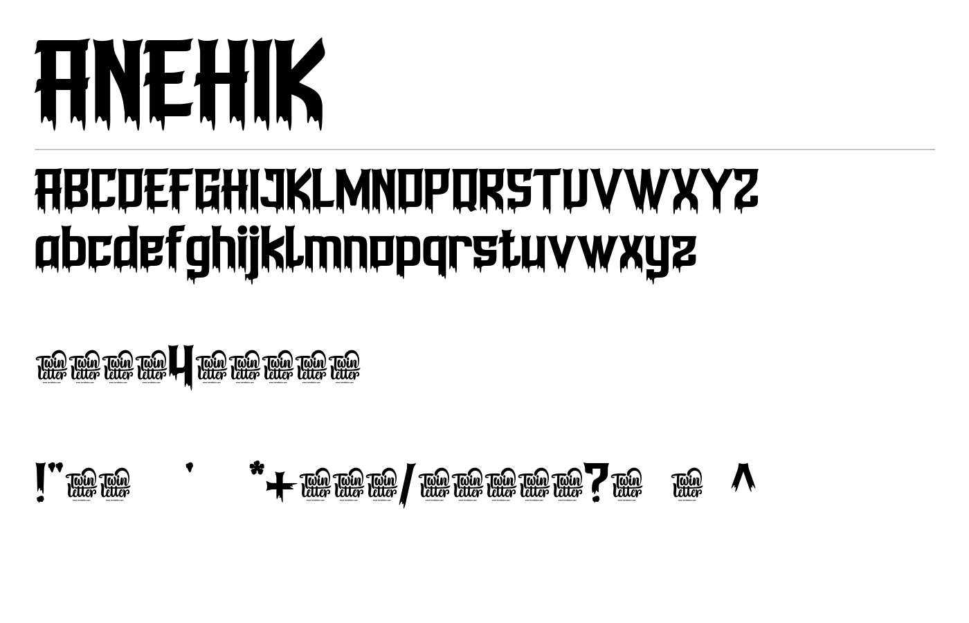 ANEHIK Font preview
