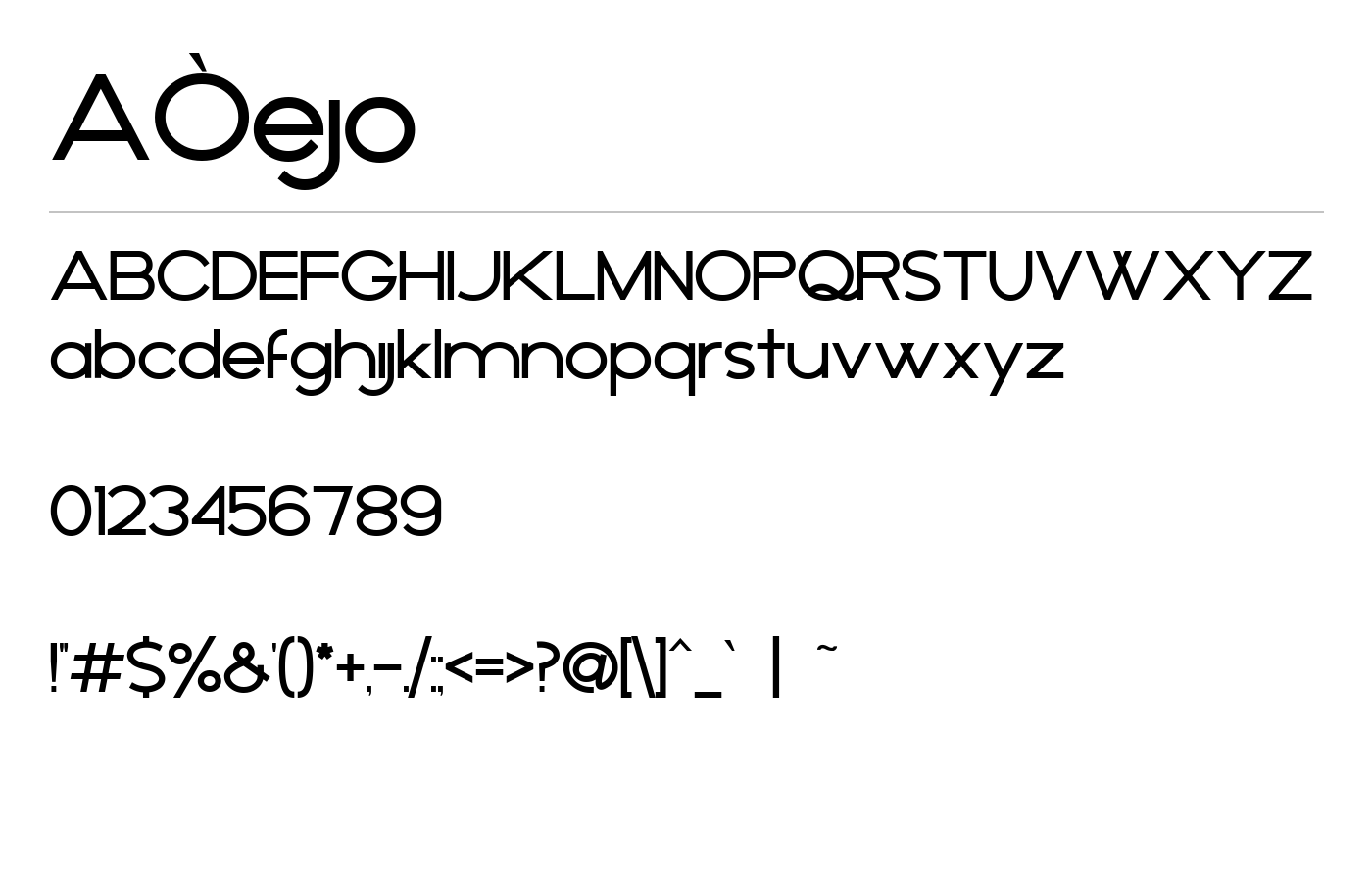 Añejo Font preview
